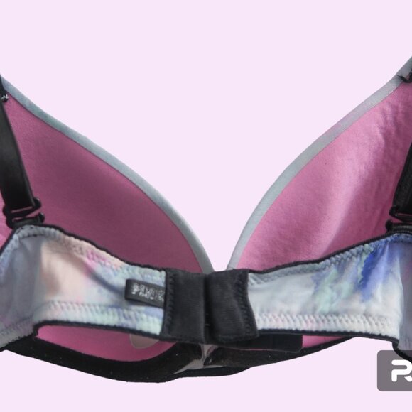 PINK Victoria's Secret wear everywhere tie dye bra in blue, pink and black 32B - Picture 5 of 6